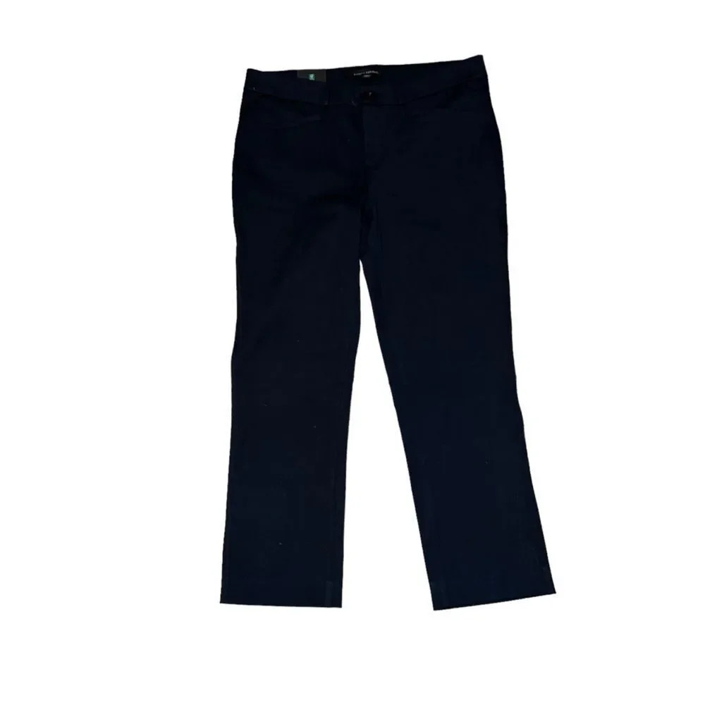 NWT Banana Republic Slim Straight Cropped Black Pant Size 8
